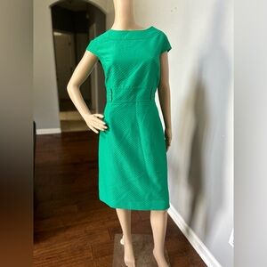 Tahari Arthur S. Levine Textured Green Sheath Dress